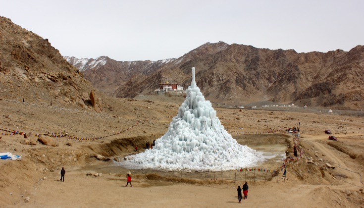 ice stupa ladakh