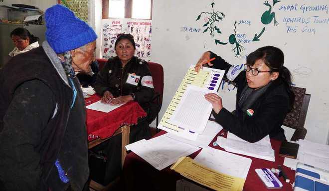 election ladakh women booth