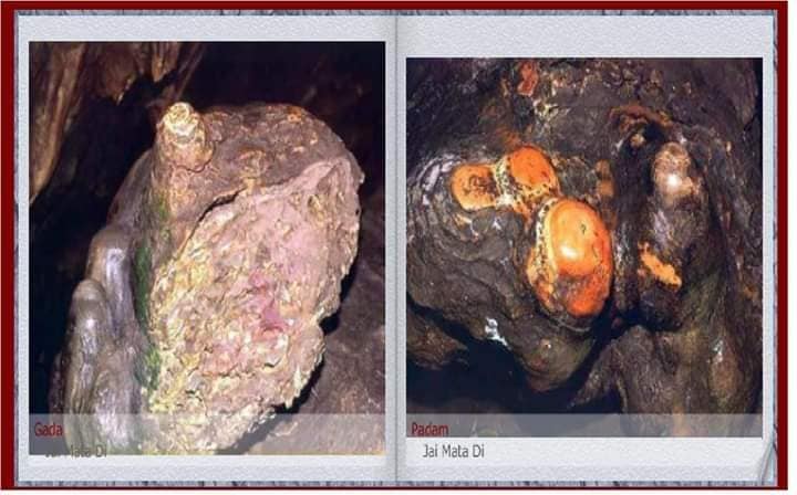 Shankh, Chakra, Gada and Padam Inside Shri Mata Vaishno Devi Ji Cave