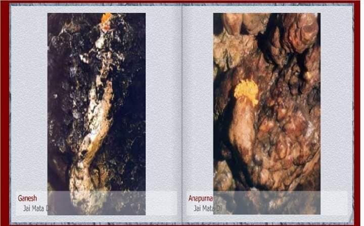 Vakra Tund Ganesh Inside Shrine of Shri Mata Vaishno Devi Ji Cave