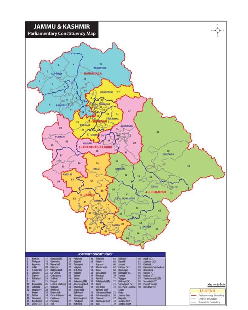Latest Map of Jammu & Kashmir 