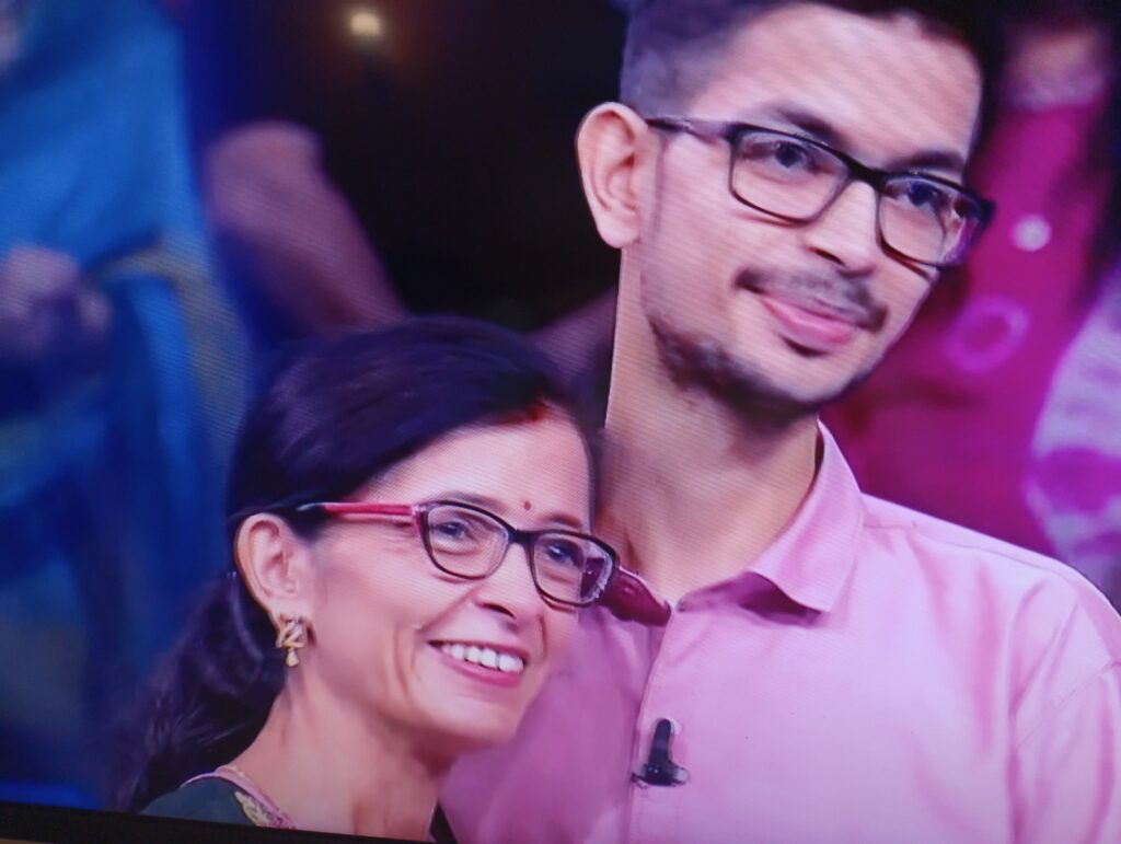 Chander Prakash with his Mother