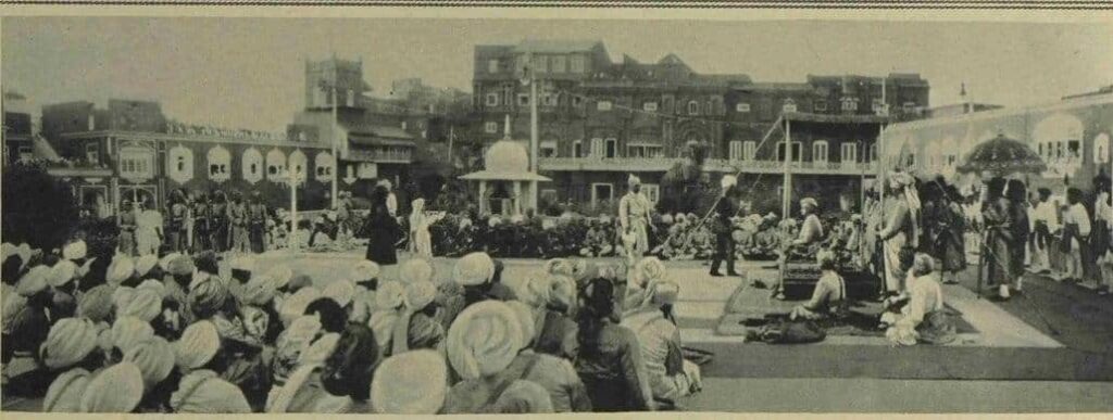 Maharaja Hari Singh ji at Mubarak Mandi Darbar