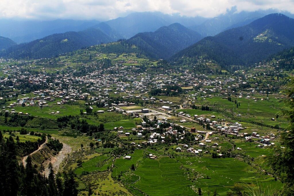 Bhaderwah town, Jammu (view from Khani top)
