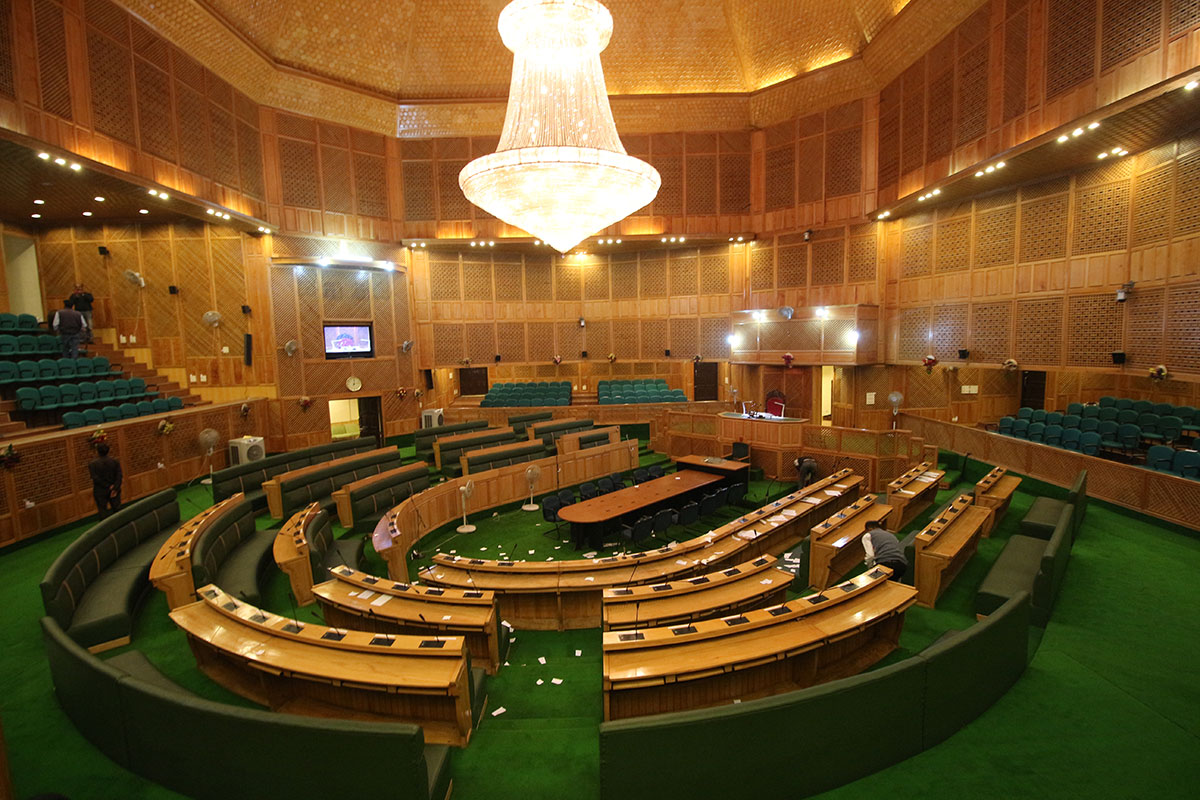 Jammu and Kashmir assembly hall in Srinagar