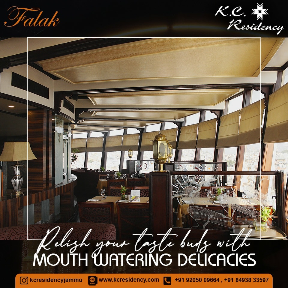 Dinner at Falak, KC Residency Jammu is not just a meal, it's an immersive experience.