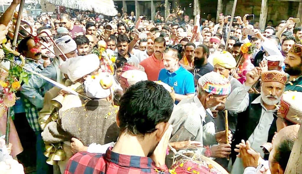 Devotees during Kailash Kund Yatra leaving from Bhadarwah