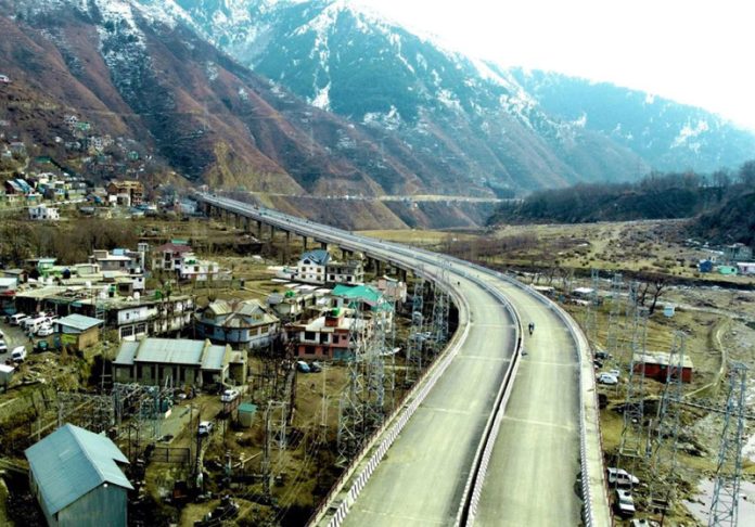 A view of Banihal Bypass on Jammu-Srinagar National Highway