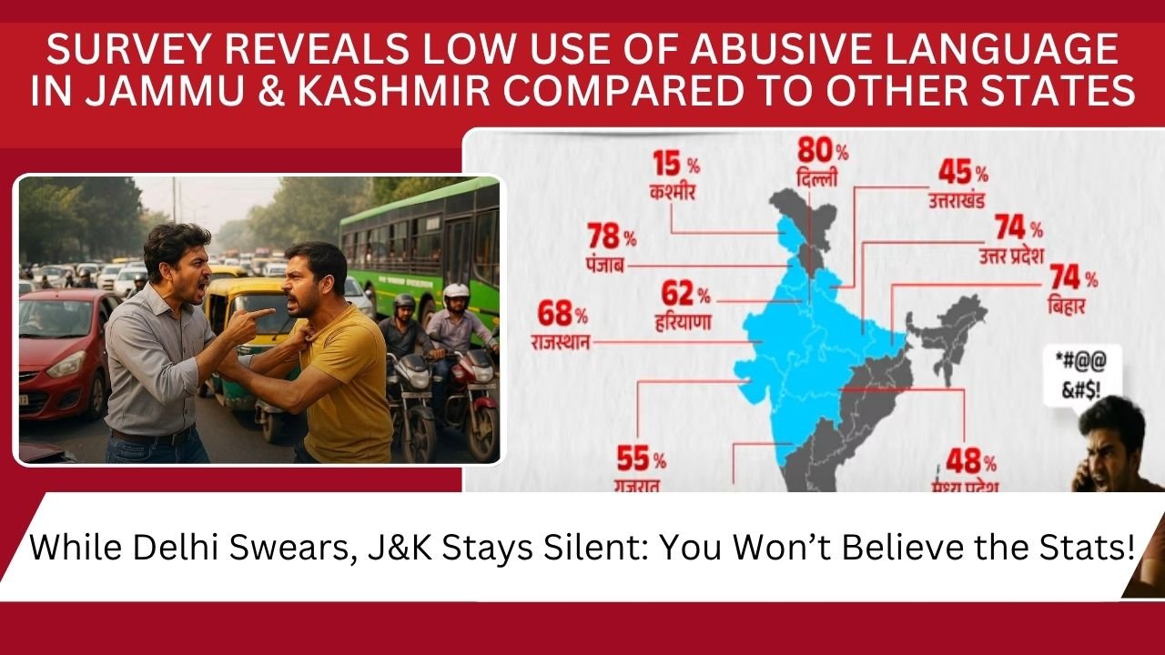 Jammu & Kashmir low on abusive language use