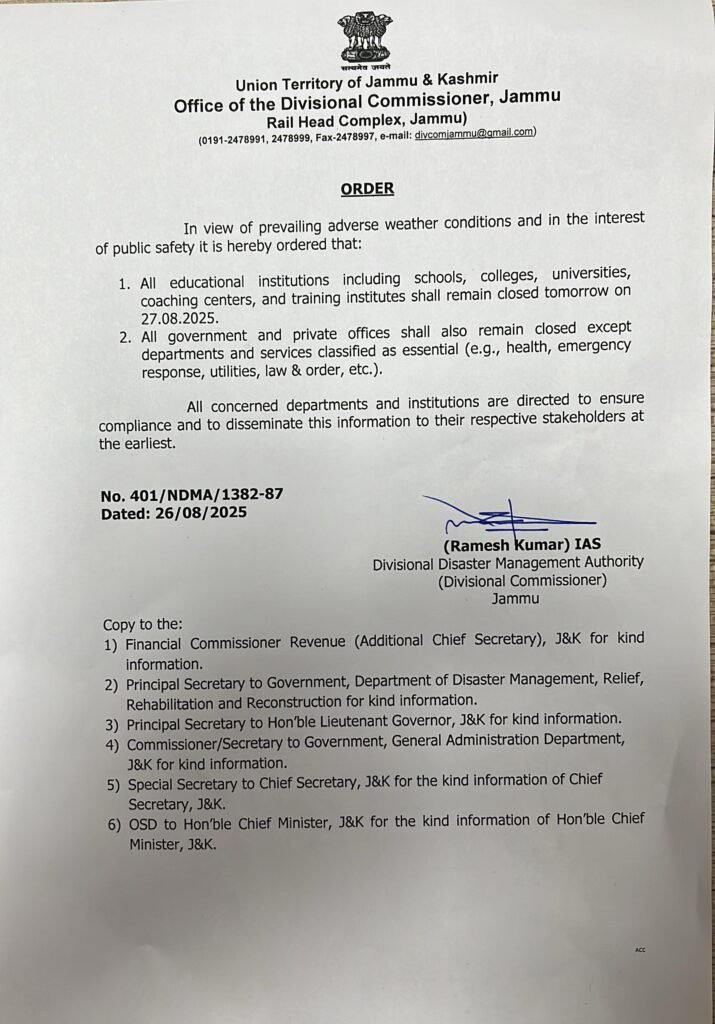 Jammu flood crisis: rivers cross danger marks, roads cut off, and thousands at risk 1 Img 20250826 wa0061