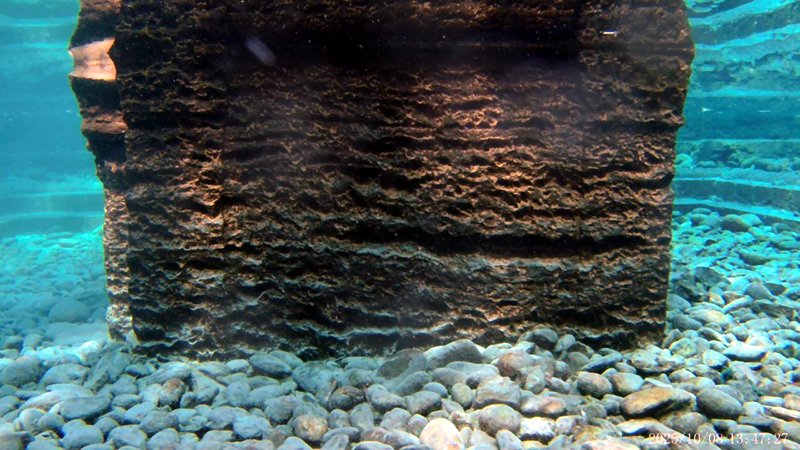 Ancient submerged temple in Manasbal Lake.