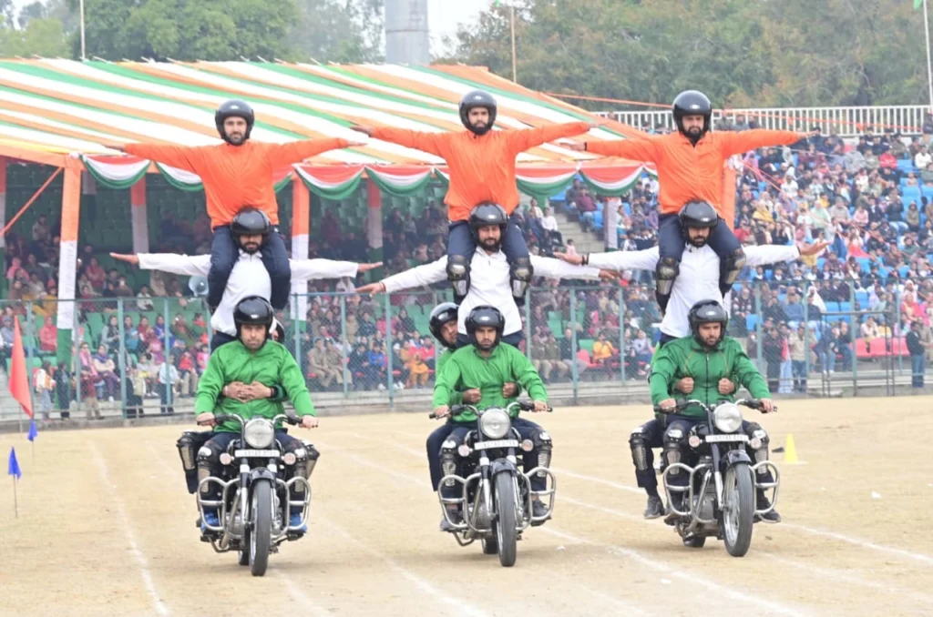 Glimpses of republic day celebrations  jammu kashmir ma stadium jammu
