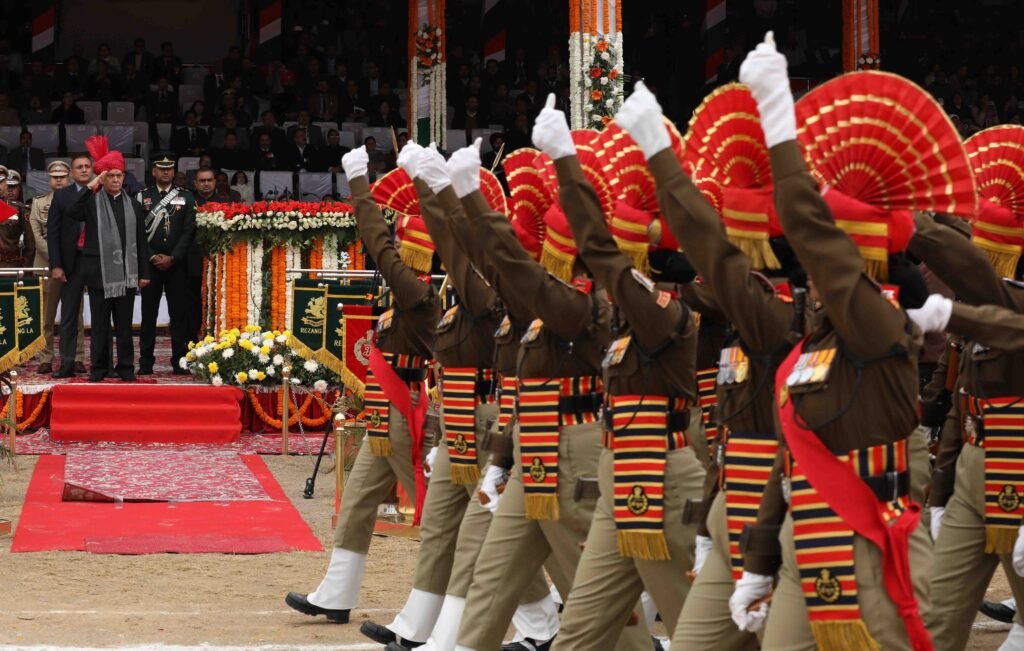 Lieutenant governor manoj sinha unfurls national flag at republic day function jammu kashmir