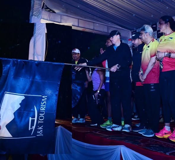 Jammu marathon 2026: rain can’t stop the spirit as 4,000+ runners make history in jammu’s first international marathon 1 Cm omar abdullah flags off jammu marathon, joins runners in first international event