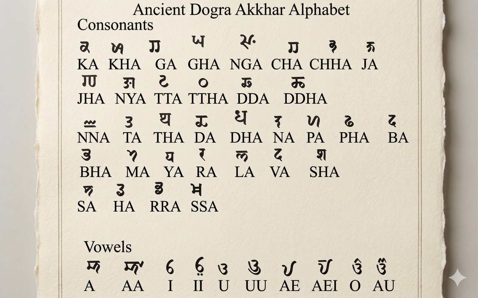 Dogra Akkhar | Takri the Dogri script | dogri language script​