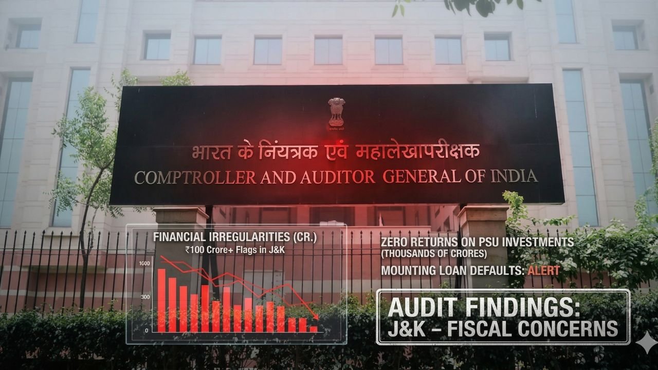 CAG Exposes ₹100 Crore Financial Mess in J&K Government : Only 1 of 52 PSUs Pays Dividend, Taxpayer Money Sits Idle