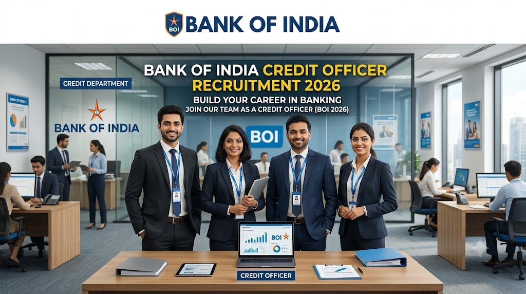 Bank of India Credit Officer Recruitment 2026 notification for 779 vacancies, eligibility, salary, and apply online details