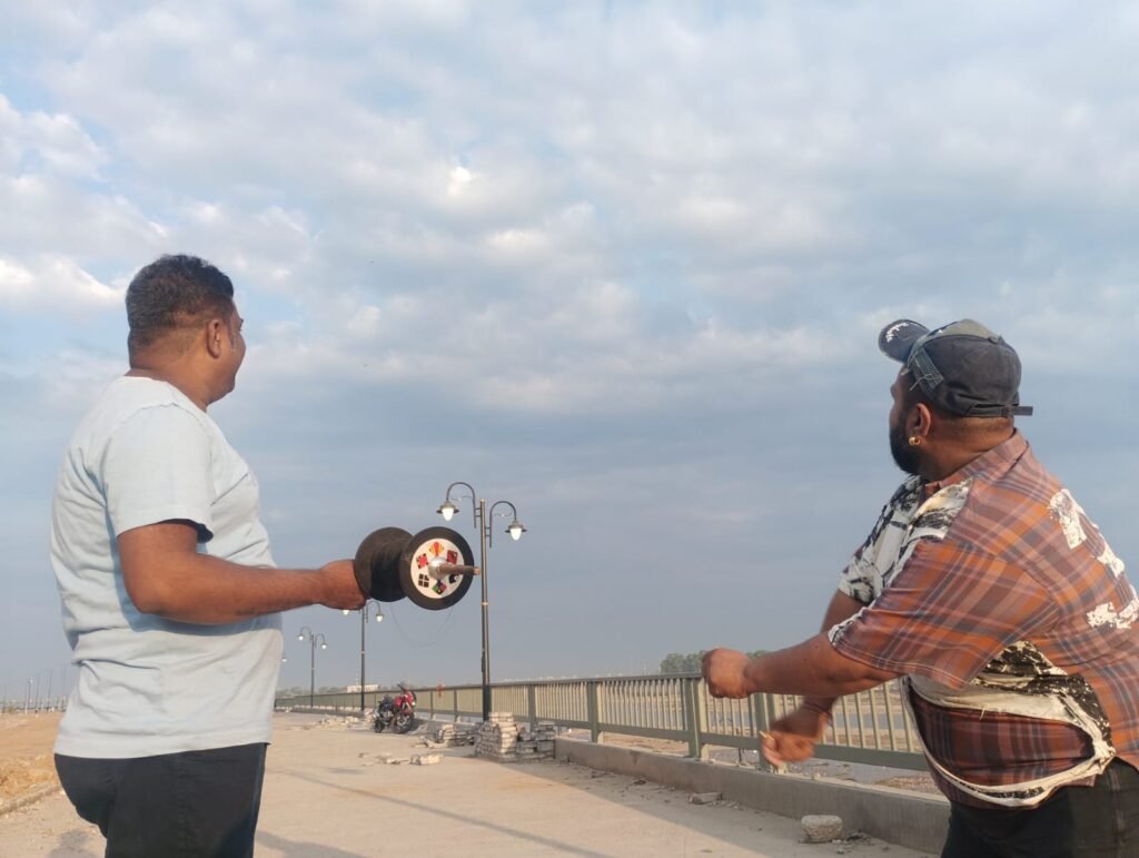 Tawi riverfront sparks a new trend in jammu: sunday morning kite flying draws crowds 1 Kite 2