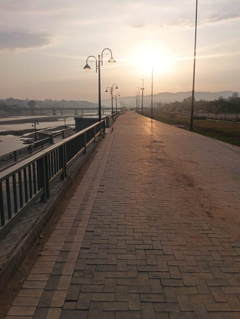 Tawi riverfront sparks a new trend in jammu: sunday morning kite flying draws crowds 3 Dedicated walking and jogging track at tawi riverfront, jammu