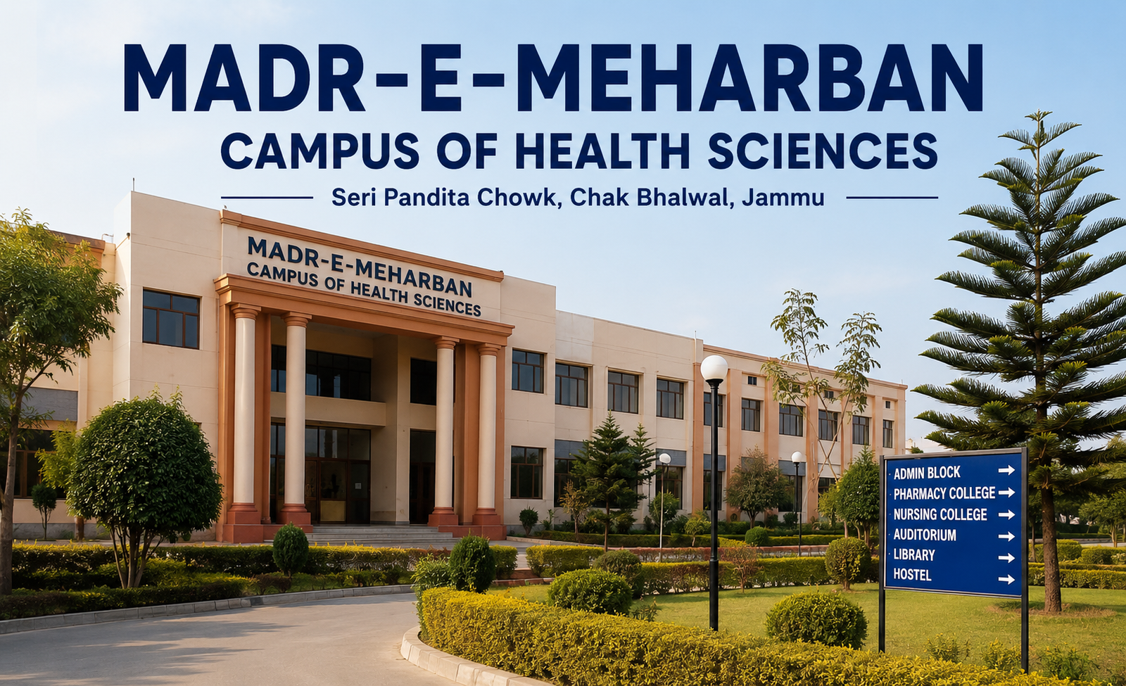 Madr-e-Meharban Campus of Health Sciences Recruitment 2026 for Principal and Accountant vacancies in Jammu and Kashmir