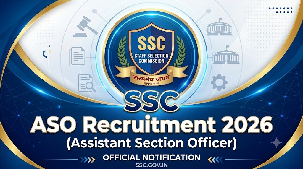 SSC ASO Recruitment 2026 notification for 341 Assistant Section Officer vacancies with eligibility and exam details