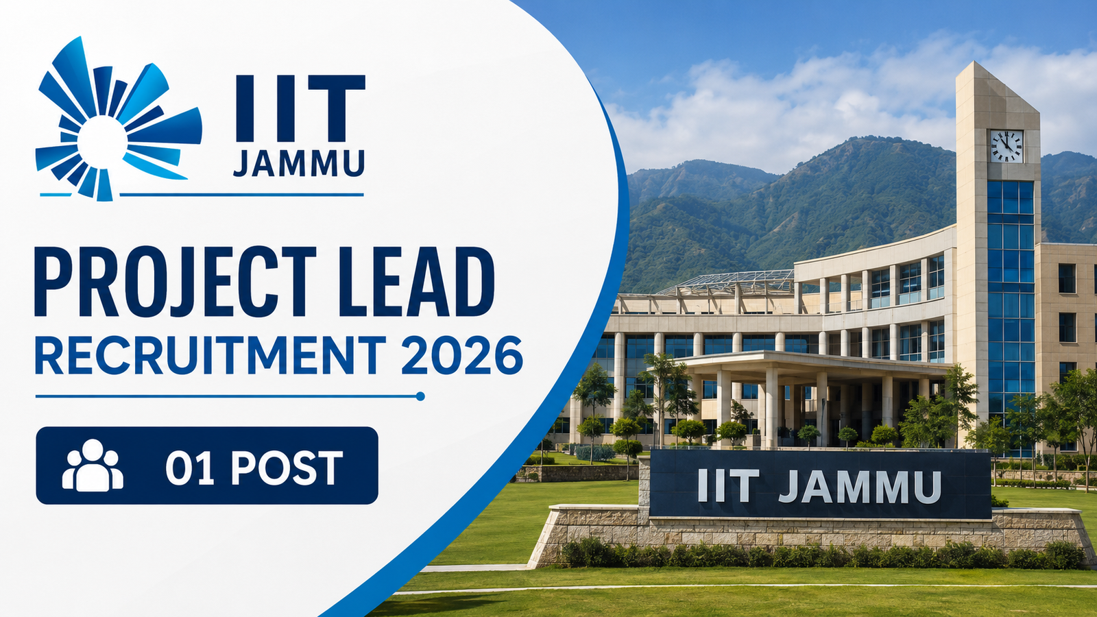 IIT Jammu Project Lead Recruitment 2026 official notification