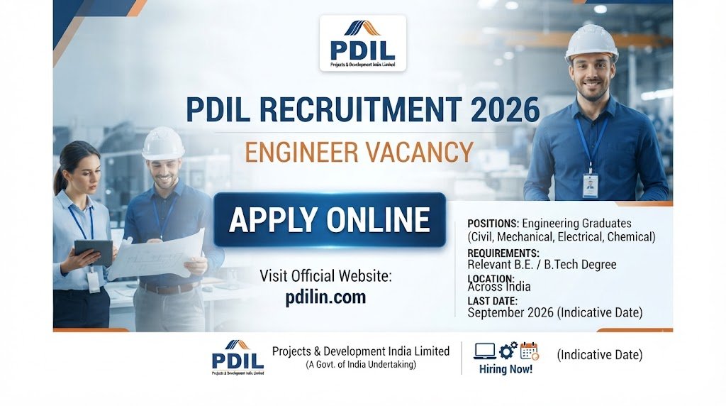 PDIL Recruitment 2026: 153 Engineer Posts Apply Online