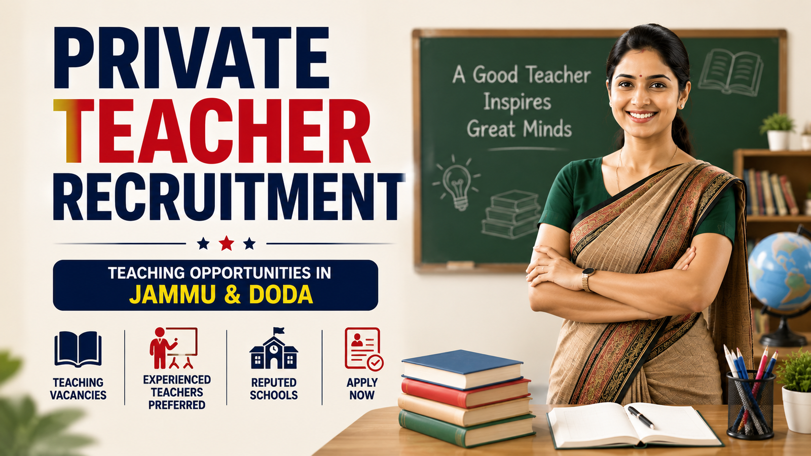 Jammu School Teacher Recruitment 2026 for teaching vacancies in Jammu and Doda