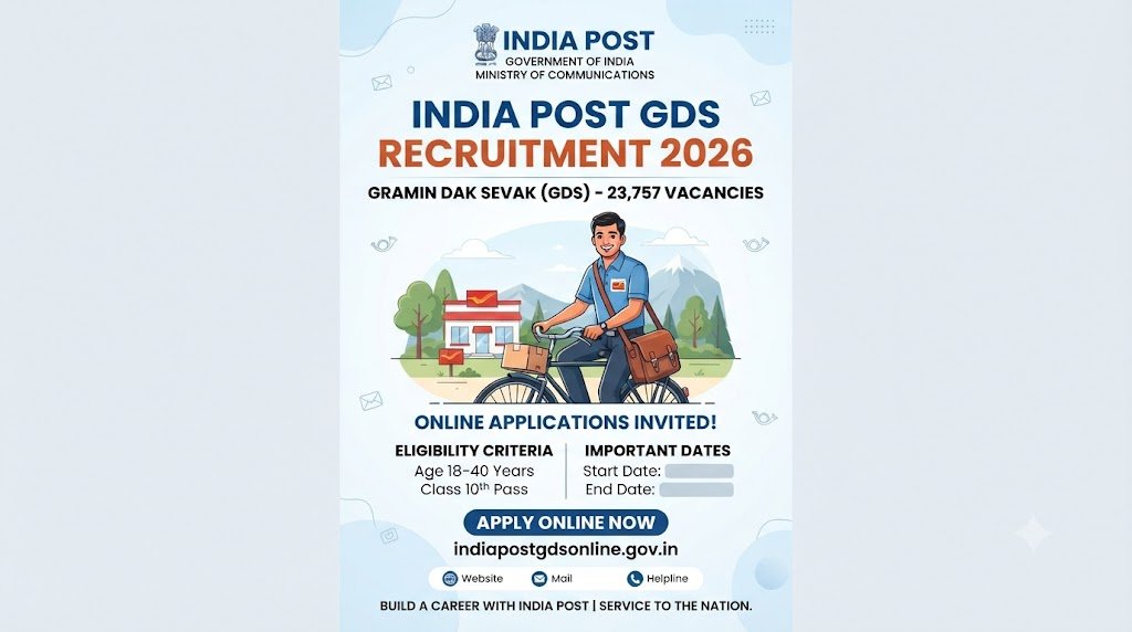 India Post GDS Recruitment 2026 – 23,757 Vacancies